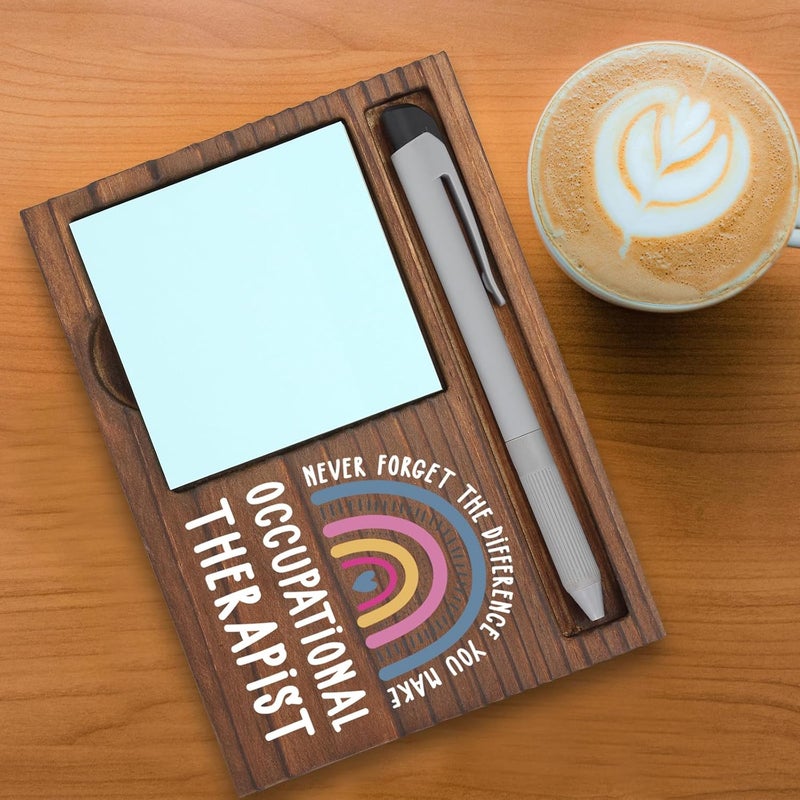 Pariveca Occupational Therapist Gifts Sticky Note Holder, Thank You Gift for OT, Rehab Therapist, or Therapy Staff, Occupational Therapy Month, Graduation or Holiday Recognition Desk Decor PB034 - Image 3